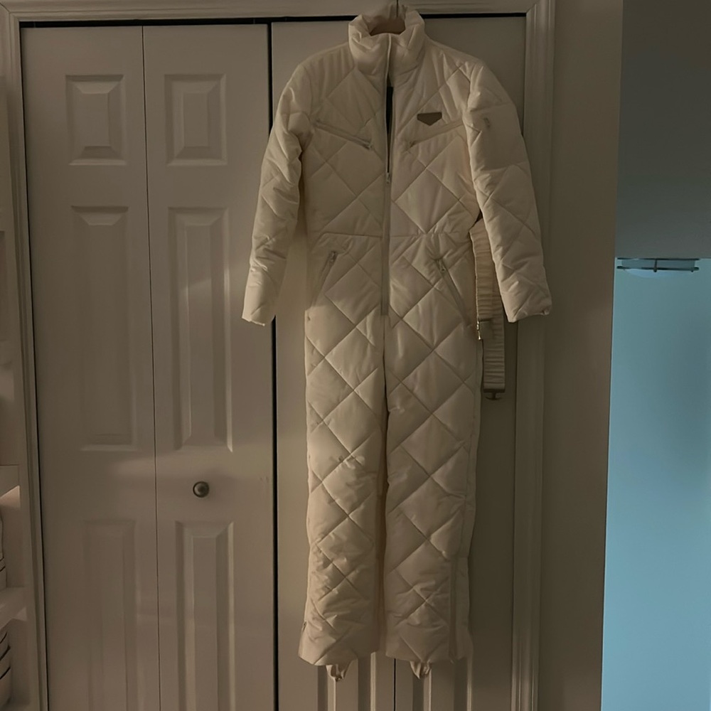 PLT white ski suit